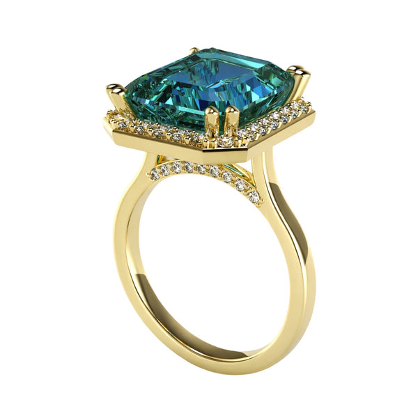 Luminous Octagon Statement Ring