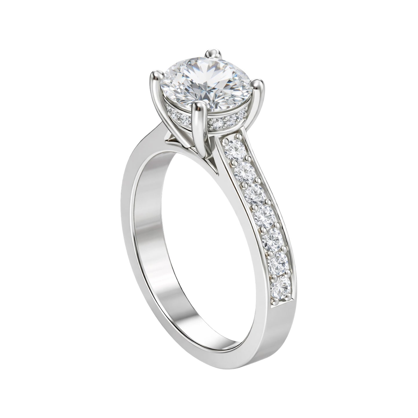 Glistening Cathedral Solitaire Ring